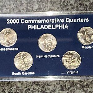 2000-P State Quarter Set... Uncirculated... In Original US Mint Sealed Slab
